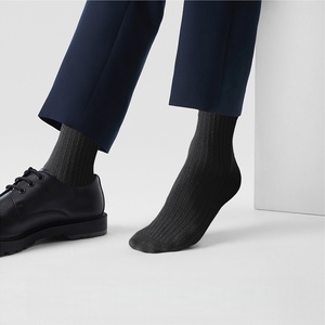 Custom Cotton Men's Business <b>Socks</b> Dress <b>Socks</b> <b>Breathable</b> Comfortable for Daily Wear Formal Occasions Wholesale - Product Image 4
