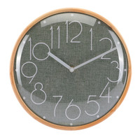 Jam dinding kayu dekorasi rumah quartz senyap dengan logo khusus