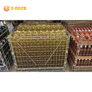 Şişe Depolama için Özelleştirilmiş Galvanizli Kaynaklı İstiflenebilir Katlanabilir Metal Tel Kafesler - Product Image 4