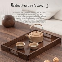 Plateau de service rectangulaire en bambou massif de style japonais pour tasses, boissons, petit-déjeuner, collations, hôtel, usage domestique, vente en gros