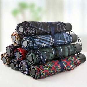 Parapluie pliant en cinq sections, pas cher, du fabricant chinois, vente en gros, promotionnel, avec logo personnalisé imprimé, UPF 50+, 8 baleines - Product Image 4