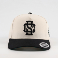 Casquette de Baseball Bicolore (Noir et Vert) Personnalisée de Bonne Qualité, en Daim, 5 Panneaux, Visière Courbée, Type Snapback, avec Étiquette en Sève, Chapeau Noir