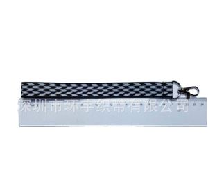 <b>Custom</b> Eco-friendly Classic Heavy Duty Woven Embroidered Nylon Short Jacquard Cell Phone <b>Key</b> Hand Wrist Strap Lanyard Keychain - Product Image 2