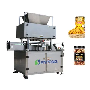 Snack Popcorn cans filling and capping machine small