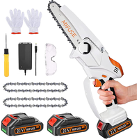 Mini tronçonneuse électrique sans balais 6 pouces, tronçonneuse à batterie, tronçonneuse sans fil portative