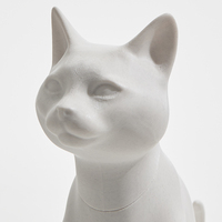Offre Spéciale : Mannequin Chat Imprimé en 3D en PLA, en Position Assise, Figurine de Présentation pour Vitrine de Magasin de Vêtements 3D-KITTY3