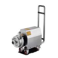Pompe à liquide de qualité alimentaire, sanitaire, amovible, avec chariot et pied à roulettes
