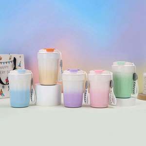 แก้วกาแฟอะลูมิเนียมเปลี่ยนสีได้ รุ่นใหม่ เก็บความร้อนได้ 6-12 ชั่วโมง ใช้กับไมโครเวฟได้ ป้องกันการลื่น เหมาะสำหรับเป็นของขวัญสำหรับธุรกิจและสำนักงาน - Product Image 1