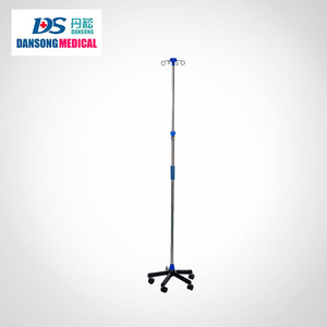 Soporte telescópico para suero intravenoso Dansong Medical, de acero inoxidable, portátil, con ruedas, para uso doméstico y hospitalario. - Product Image 4