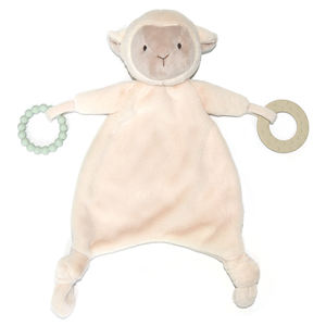 <span class=keywords><strong>Doudou</strong></span> personnalisé en peluche <span class=keywords><strong>mouton</strong></span> pour bébé peluche apaisante couverture de sécurité pour bébé serviette apaisante avec anneau de dentition en silicone - Product Image 1