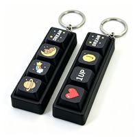 Factory Custom Acrylic Keycap Keychain with UV Printing Square Shape Cartoon Pattern Logo Design DIY Keyboard Fidget Keychain