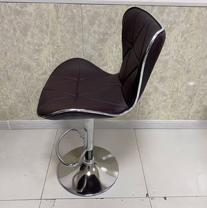 フットレスト高さ調節可能な回転サロンホワイトPUレザー理髪店チェア付きダイニング家具北欧バー - Product Image 4