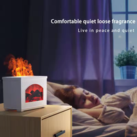 Diffuseur portable innovant Brume froide Usb3D Flamme Mini humidificateur de cheminée Diffuseur d'huiles essentielles aromatiques Humidificateur d'air H2O