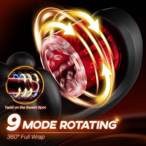 Personnalisation 360 °   Vibrateur masculin Licking Glans, pompe à pénis rotative et à serrage, stimulateur de pénis, masturbateur masculin, jouet de sexe oral, jouet sexuel pour adultes - Product Image 3