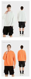 H5402 Vente en gros de sweat-shirts à col rond en coton 100% 380g avec logo brodé personnalisé, sweat-shirt pour hommes - Product Image 5