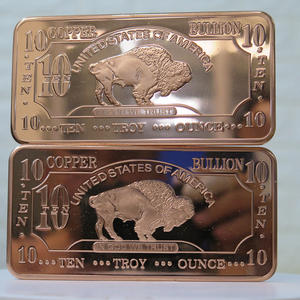 Articoli in rame 10 oz 999 lingotti di bufalo di rame Fine A148 - Product Image 6