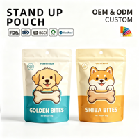 Sacs de 2 kg, 5 kg, 10 kg, impression personnalisée, fermeture éclair, sac de stockage pour aliments pour animaux de compagnie, pochette autoportante pour emballage résistant à l'humidité avec impression de logo