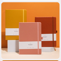 Carnet en cuir A5 mignon pour étudiant, bloc-notes épais, couverture en cuir PU A5 avec logo personnalisé, vente en gros