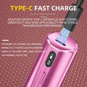 Machine à tatouer numérique sans fil professionnelle 1500 mAh, stylo rotatif sans fil pour traçage et ombrage, durable, pour studio, OEM - Product Image 4