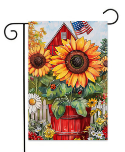 Bandera de jardín de sublimación con soporte de doble cara de otoño y Acción de Gracias personalizada barata - Product Image 6