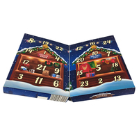 Calendrier de l'Avent de luxe en forme de livre, 24 jours, impression personnalisée pour le café, boîte cadeau de compte à rebours de Noël avec impression en relief