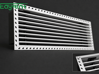 Diffuseur linéaire encastré en plâtre ABS pré-encollé pour grille de ventilation de plafond HVAC, pour la distribution d'air intérieur