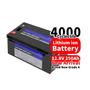 丽莎特价爆炸性型号锂离子电池适应性更好价格LiFePO4 12V 250Ah圆柱形电池锂离子电池