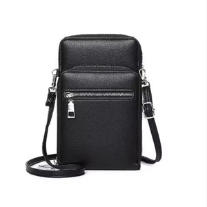 Échantillon gratuit sac tendance 2024, sacs pour téléphone portable pour hommes, sac bandoulière de voyage, étui à fermeture éclair pour téléphone portable en PU polyester, porte-cartes - Product Image 1