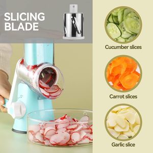 Wholesale Small Stainless Steel Manual Rotary Cheese Slicer <b>Vegetable</b> <b>Shredder</b> Cutter ABS Multifunctional Fruit Graters - Product Image 3