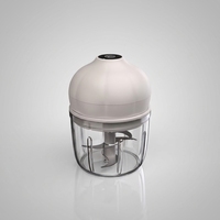 Picadora de Ajo Eléctrica Portátil de 250 ml, Procesador de Alimentos Multifuncional para Picar Ajo, Cebolla y Varias Verduras