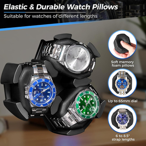 Expositor de Relojes Automático Mayorista con 6 Ranuras, Motor Súper Silencioso, Puerta de Cristal y Acabado en Madera de Nogal, con Iluminación LED - Product Image 5