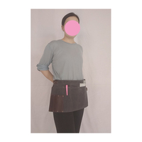 Pinset peralatan koki kreatif, celemek kulit setengah badan, sabuk, alat kanvas, tas pinggang, Pinset masak