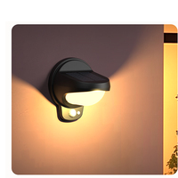Lampe solaire noire étanche Led entrée mur clôture chemin capteur de mouvement solaire jardin lumières extérieures pour la maison cour