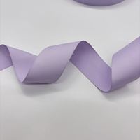 Ruban en satin mat double face de luxe, haute ténacité, bord tissé doux, lisse, avec logo personnalisé, pour décoration de vêtements et emballages cadeaux