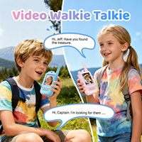 Çocuklar İçin Oyuncak Video Telsizleri, Kameralı Çocuklar İçin Video Telsizleri, Şarj Edilebilir 650mAh 1500FT Menzilli Çocuk Telsizleri