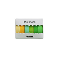6 rouleaux de ruban adhésif de masquage décoratif coloré pour Scrapbooking,Bullet Journal,Planner,Diy Gift