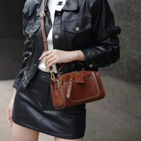Sac bandoulière en cuir véritable pour femme, nouvelle collection, style rétro européen, tendance et polyvalent, succès de l'été, vente directe