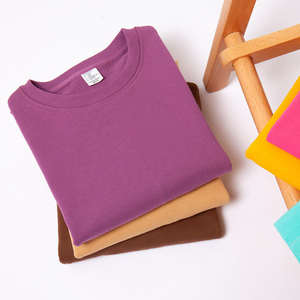 H5590 alta calidad bajo OEM MOQ venta al por mayor personalizado 370 Gsm 100% algodón sudaderas hombres mujeres cuello redondo sudaderas - Product Image 5