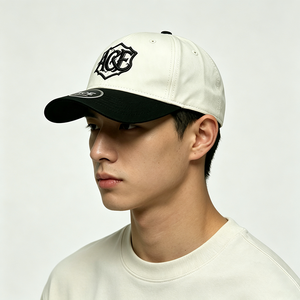 Gorra de Béisbol Personalizada con Bordado 3D, Visera Curva, Diseño de Dos Tonos, Estructurada, Unisex, Corona Rígida, Tela de Lona, Estilo Deportivo Casual - Product Image 1
