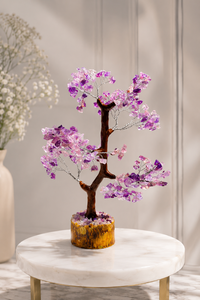 Amethyst <b>Crystal</b> <b>Tree</b> Handmade Gemstone Chip Blossom Decor Feng Shui Desk Ornament Home Gift - Product Image 3