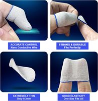 Guantes para la yema del dedo del juego móvil, a prueba de sudor, antideslizante, pantalla táctil, manga para el dedo, transpirable, cubierta para la yema del dedo del juego, fibra de vidrio