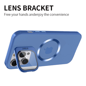 Vernice metallizzata custodia magnetica per <span class=keywords><strong>iPhone</strong></span> 11 <span class=keywords><strong>12</strong></span> 13 14 15 Pro Max copertura di protezione in vetro <span class=keywords><strong>con</strong></span> supporto per obiettivo della <span class=keywords><strong>fotocamera</strong></span> - Product Image 3