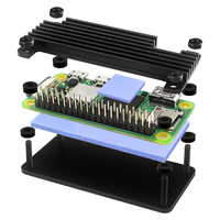 Boîtier de dissipateur thermique en métal à refroidissement passif Raspberry Pi Zero en alliage d'aluminium avec en-tête de broche pour Pi Zero / Zero W / Zero 2W