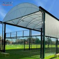 Équipement de tennis extérieur électrique tout-en-un avec toit rétractable pour terrain de padel
