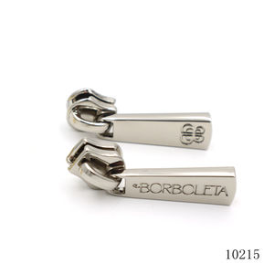 Tirette de <span class=keywords><strong>fermeture</strong></span> éclair ronde personnalisée avec logo gravé, en métal doré, pour marque - Product Image 4