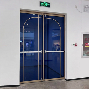 <span class=keywords><strong>Porte</strong></span> de secours en verre coupe-feu pour bâtiment commercial, avec poignée anti-panique, pour hôpital, centre commercial, hôtel, <span class=keywords><strong>porte</strong></span> pivotante en verre - Product Image 1