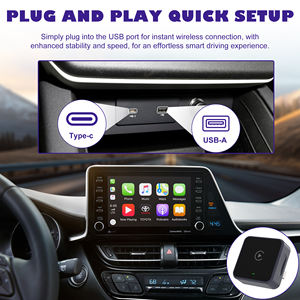 CarPlay inalámbrico universal sin costuras Android Auto adaptadores con Plug & Play Auto-Connect para coches vehículos con cable CarPlay - Product Image 5