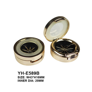 EHON Round Empty <b>Compact</b> Powder Case with Transparent Window ABS Plastic Cosmetic Packaging Customizable Portable - Product Image 5