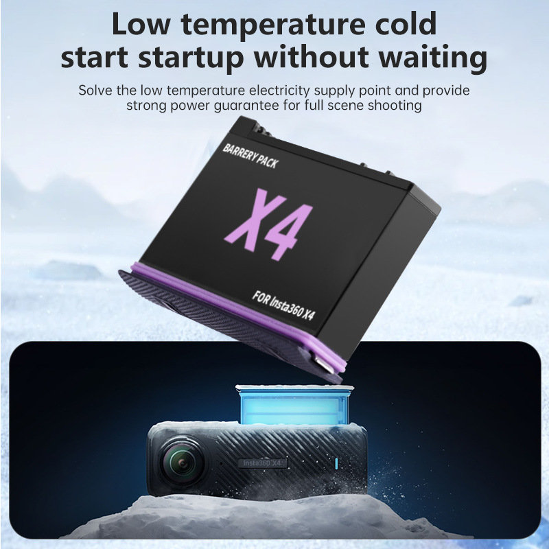 2024 New Insta360 X4 Battery Replacement Dual Charge Manager Suitable for Panoramic Sports Cameras