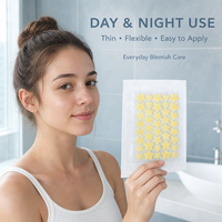Patch anti-acné multi-tailles avec couche de gel hydrocolloïde, patch anti-acné de nuit pour le nez, impression de logo personnalisée